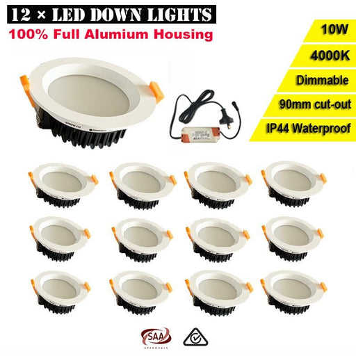 12 x 10W LED IP44 Dimmable Down Light Kit - Amazingooh Wholesale