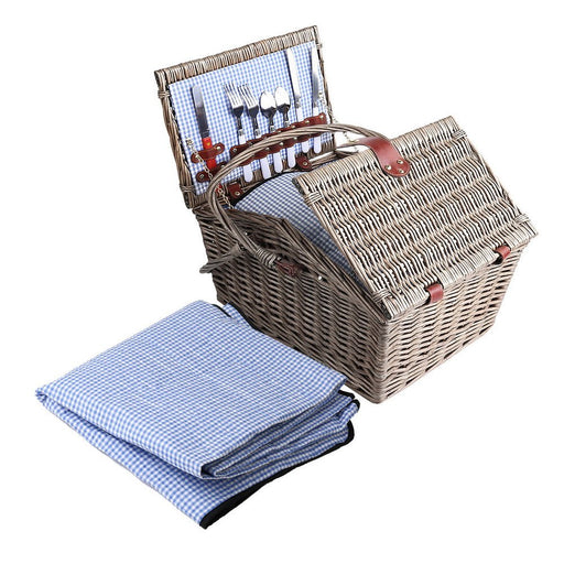 Alfresco 4 Person Picnic Basket Deluxe Baskets Outdoor Insulated Blanket - Amazingooh Wholesale