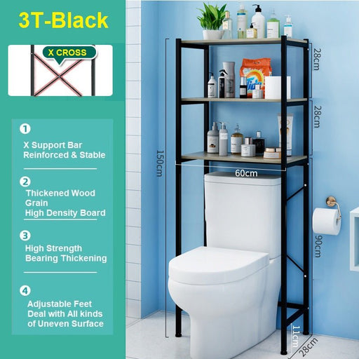 Bathroom Shelf 3 Tier Storage Shelf Rack for Bathroom Over Toilet - Amazingooh Wholesale