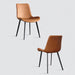 Minimal List Dining Chairs PU Retro Chair Cafe Kitchen Modern Metal Legs x2 - Amazingooh Wholesale