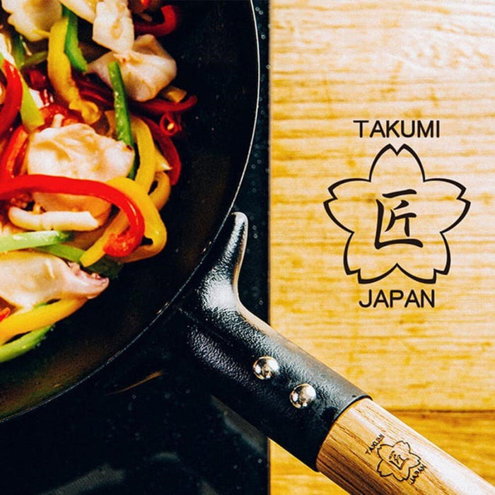 Takumi Premium Magma Plate Cast Iron Wok - Made in Japan - 28cm - Amazingooh Wholesale