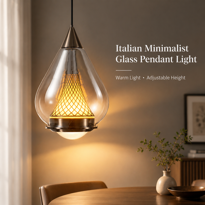 BAMDECOR XD016 Italian Minimalist Elevating Glass Pendant Lights (Tan)
