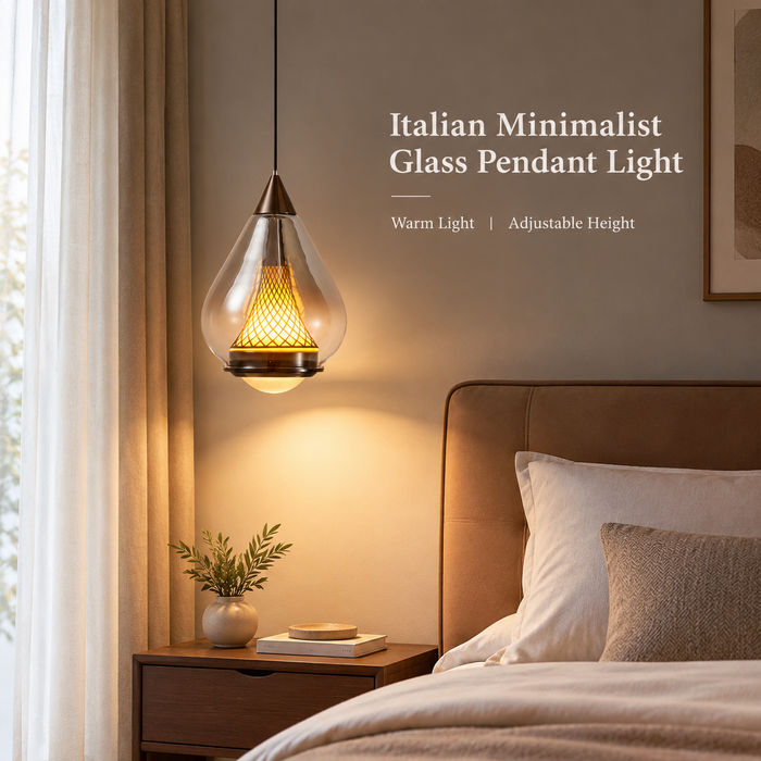 BAMDECOR XD016 Italian Minimalist Elevating Glass Pendant Lights (Tan)