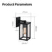 1 x Matte Black Hardwired Outdoor Wall Lantern Sconce - Amazingooh Wholesale