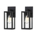 1 x Matte Black Hardwired Outdoor Wall Lantern Sconce - Amazingooh Wholesale