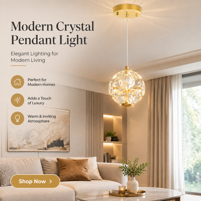 BAMDECOR C3619 Single Heads Crystal Globe Chandeliers High Ceiling Foyers Entrance Chandeliers Staircase Long Pendant Light (Gold)