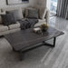 120x60cm Minimalist Slate Coffee Table Marble Tea Table Living Room Rectangle Cocktail Side Table Solid Metal Legs - Amazingooh Wholesale