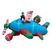 1.8m Inflatable Surfing Santa with LED Lights for Christmas Beach Decor - Amazingooh Wholesale