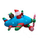 1.8m Inflatable Surfing Santa with LED Lights for Christmas Beach Decor - Amazingooh Wholesale