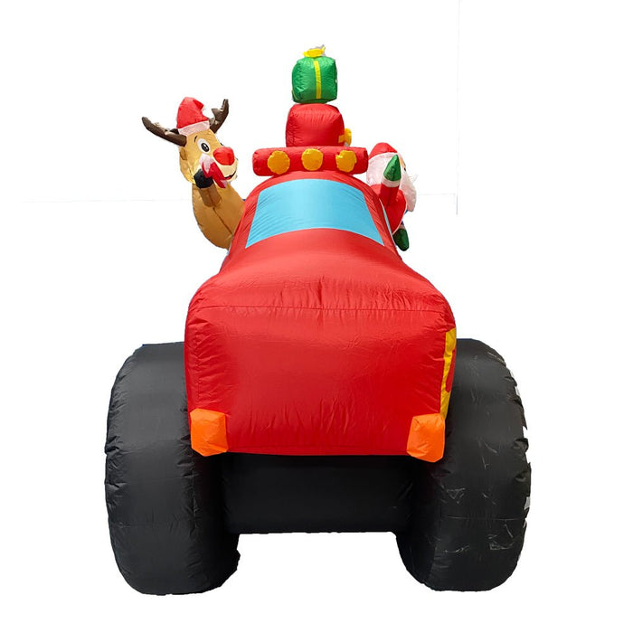 1.8m Inflatable Surfing Santa with LED Lights for Christmas Beach Decor - Amazingooh Wholesale