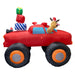 1.8m Inflatable Surfing Santa with LED Lights for Christmas Beach Decor - Amazingooh Wholesale
