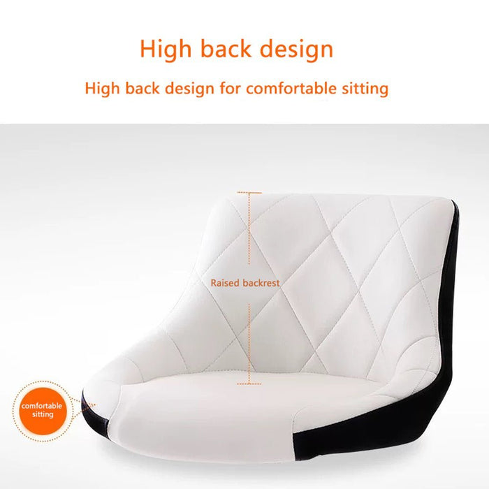2 Pcs Bar Stools Kitchen Bar Stool Leather Barstools Swivel Gas Lift Counter Chairs BS8403 White - Amazingooh Wholesale