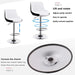 2 Pcs Bar Stools Kitchen Bar Stool Leather Barstools Swivel Gas Lift Counter Chairs BS8403 White - Amazingooh Wholesale
