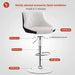 2 Pcs Bar Stools Kitchen Bar Stool Leather Barstools Swivel Gas Lift Counter Chairs BS8403 White - Amazingooh Wholesale