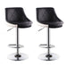 2 Pcs Bar Stools Kitchen Bar Stool Leather Barstools Swivel Gas Lift Counter Chairs BS8403 White - Amazingooh Wholesale