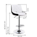 2 Pcs Bar Stools Kitchen Bar Stool Leather Barstools Swivel Gas Lift Counter Chairs BS8403 White - Amazingooh Wholesale