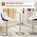 2 Pcs Bar Stools Kitchen Bar Stool Leather Barstools Swivel Gas Lift Counter Chairs BS8403 White - Amazingooh Wholesale