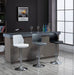 2 Pcs Bar Stools Kitchen Bar Stool Leather Barstools Swivel Gas Lift Counter Chairs BS8404 Red - Amazingooh Wholesale