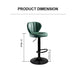 2 Pcs Bar Stools Kitchen Bar Stool Leather Barstools Swivel Gas Lift Counter Chairs BS8405 Grey - Amazingooh Wholesale