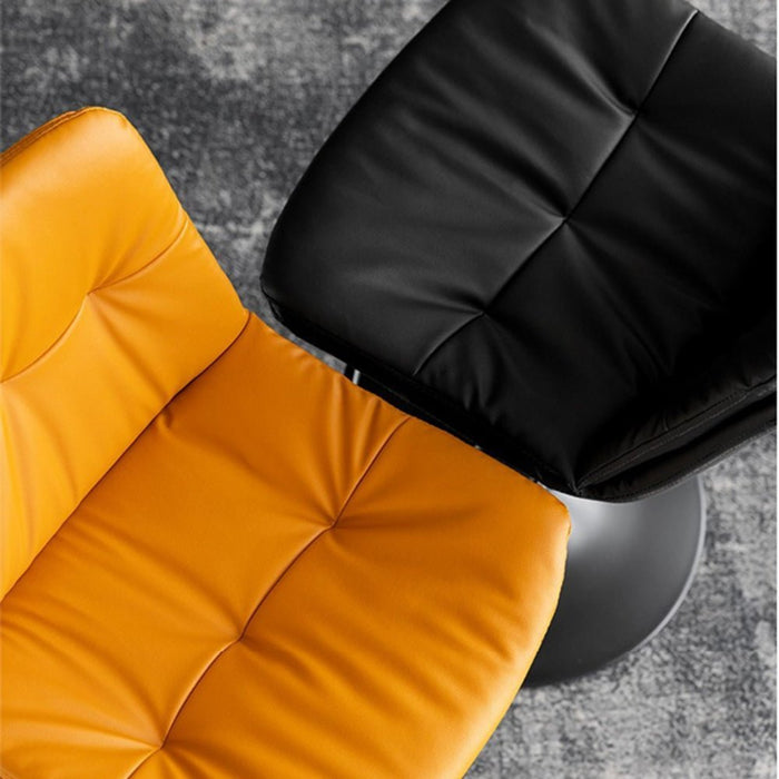 2 Pcs Bar Stools Kitchen Bar Stool Leather Barstools Swivel Gas Lift Counter Chairs BS8406 Brown - Amazingooh Wholesale