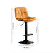 2 Pcs Bar Stools Kitchen Bar Stool Leather Barstools Swivel Gas Lift Counter Chairs BS8406 Brown - Amazingooh Wholesale