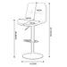 2 Pcs Bar Stools Kitchen Bar Stool Leather Barstools Swivel Gas Lift Counter Chairs BS8406 Green - Amazingooh Wholesale