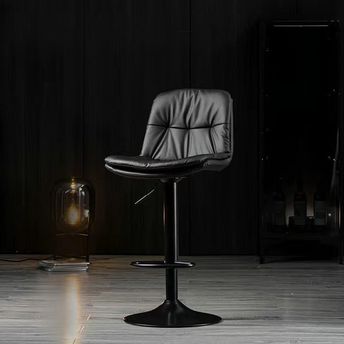 2 Pcs Bar Stools Kitchen Bar Stool Leather Barstools Swivel Gas Lift Counter Chairs BS8406 Khaki - Amazingooh Wholesale