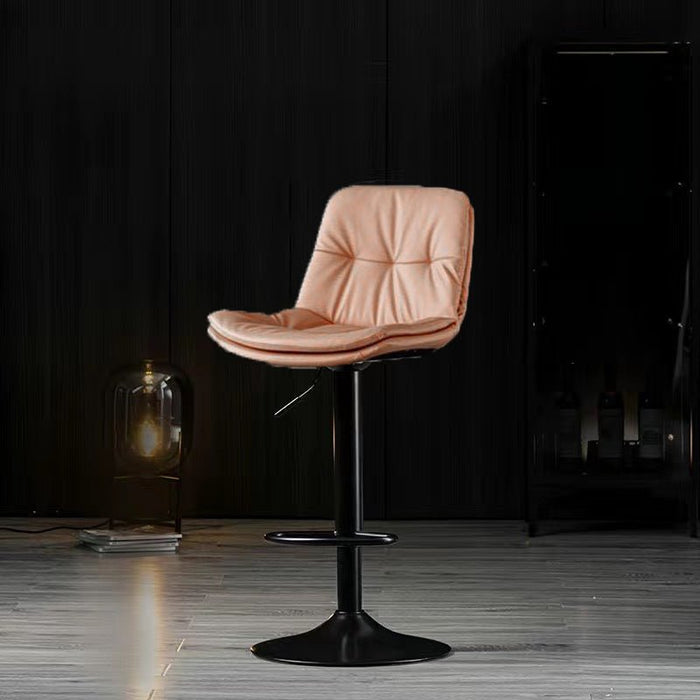 2 Pcs Bar Stools Kitchen Bar Stool Leather Barstools Swivel Gas Lift Counter Chairs BS8406 Khaki - Amazingooh Wholesale
