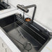2024 80x45cm Integrated Waterfall Kitchen Sink Honeycomb Technology Large Digitial Display Stainless Steel Water Filter Cup Washer - Amazingooh Wholesale