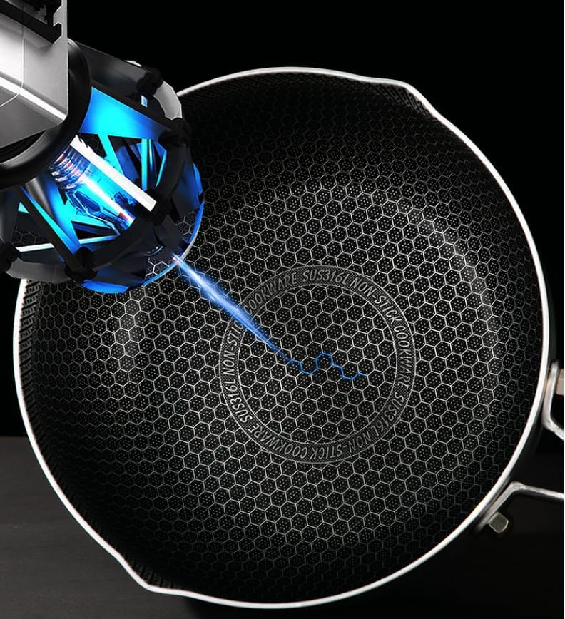 18cm 316L Stainless Steel Saucepan Compound Steel Honeycomb Nonstick ...