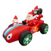 2.5M Inflatable Christmas Racing Car with Santa, Snowman & Penguin - 7 LED Lights - Amazingooh Wholesale