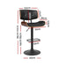 2x Bar Stools Gas Lift Leather All Black - Amazingooh Wholesale