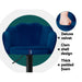 2x Bar Stools Gas Lift Velvet Blue - Amazingooh Wholesale