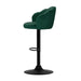 2x Bar Stools Gas Lift Velvet Green - Amazingooh Wholesale