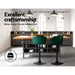 2x Bar Stools Gas Lift Velvet Green - Amazingooh Wholesale
