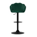2x Bar Stools Gas Lift Velvet Green - Amazingooh Wholesale