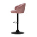 2x Bar Stools Gas Lift Velvet Pink - Amazingooh Wholesale