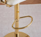 2x Height Adjustable Grey Swivel Bar Stool Velvet Golden Round Base Barstools Chairs - Amazingooh Wholesale
