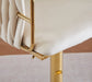 2x Height Adjustable Grey Swivel Bar Stool Velvet Golden Round Base Barstools Chairs - Amazingooh Wholesale