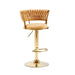 2x Height Adjustable Swivel Bar Stool Velvet Golden Base Barstools Chairs Padded Seat - Amazingooh Wholesale