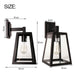 2x Outdoor Wall Light Porch Yard Tempered Glass Lantern Lamp Black IP44 - Amazingooh Wholesale