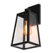 2x Outdoor Wall Light Porch Yard Tempered Glass Lantern Lamp Black IP44 - Amazingooh Wholesale