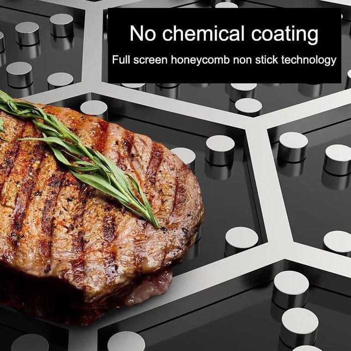 316 Stainless Steel Frying Pan Non - Stick Cooking Frypan Cookware 30cm Honeycomb - Amazingooh Wholesale