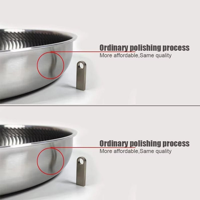 316 Stainless Steel Frying Pan Non - Stick Cooking Frypan Cookware 30cm Honeycomb Single Sided - Amazingooh Wholesale