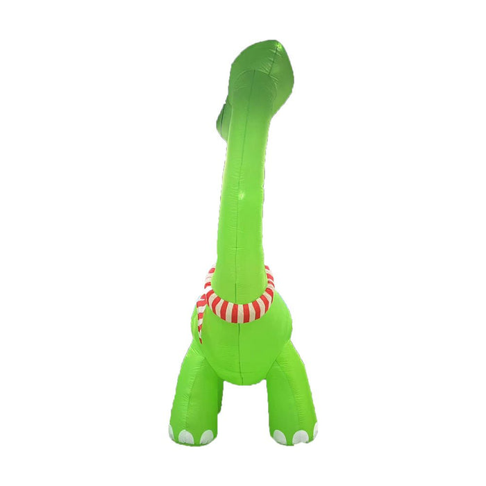 3M Inflatable Christmas Dinosaur with Santa and Gingerbread Man | 8 LED Lights | Outdoor Decor - Amazingooh Wholesale