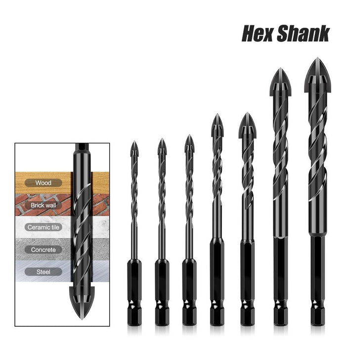 5x 6mm Industrial Grade Concrete Drill Bits Set for Tile Brick Glass Plastic Masonry - Amazingooh Wholesale