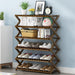 6 Tiers Brown Multi - purpose Bamboo Collapsible Folding Storage Shoe Rack Shelf Organizer 100cm - Amazingooh Wholesale