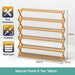 6 Tiers Natural Multi - purpose Bamboo Collapsible Folding Storage Shoe Rack Shelf Organizer 100cm - Amazingooh Wholesale