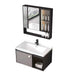 80cm Aluminum Modern Bathroom Vanity Single - Sink & Faucet & Mirrors Set for Bathroom - Amazingooh Wholesale