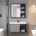 80cm Aluminum Modern Bathroom Vanity Single - Sink & Faucet & Mirrors Set for Bathroom - Amazingooh Wholesale